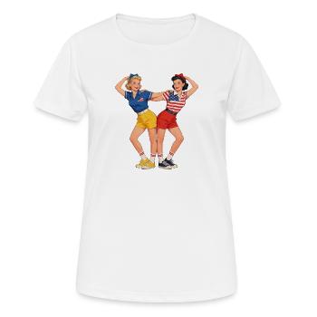 Pin-Up Patriot Duo - Women's Breathable T-Shirt - white - Front - AI Model Female 172 dark (172cm)