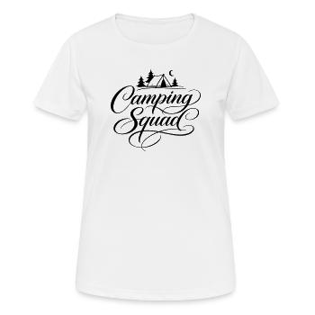 Tente de camping - T-shirt respirant Femme - blanc - Devant - AI Model Female 172 dark (172cm)