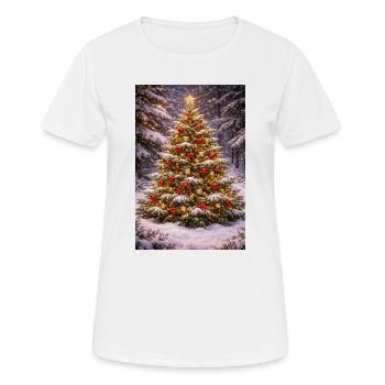 Winterzauber Baumdeko - Frauen T-Shirt atmungsaktiv - Weiß - Vorne - AI Model Female 172 dark (172cm)