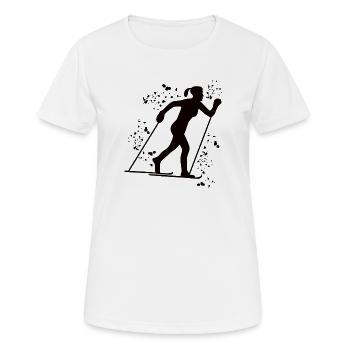 Ski de fond Ski de fond - T-shirt respirant Femme - blanc - Devant - AI Model Female 172 dark (172cm)