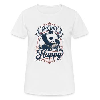AFK Panda Happy Gaming-Design - Frauen T-Shirt atmungsaktiv - Weiß - Vorne - AI Model Female 172 dark (172cm)