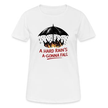 Feuer Regeb under Regenschirm - Frauen T-Shirt atmungsaktiv - Weiß - Vorne - AI Model Female 172 dark (172cm)