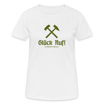 Bonne chance! - Ruhrpott - Zeche - Zollverein - T-shirt respirant Femme - blanc - Devant - AI Model Female 172 dark (172cm)