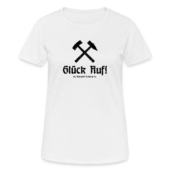 Bonne chance! - Ruhrpott - Zeche - Zollverein - T-shirt respirant Femme - blanc - Devant - AI Model Female 172 dark (172cm)