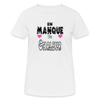 Bedürfnis nach Wärme - Frauen T-Shirt atmungsaktiv - Weiß - Vorne - AI Model Female 172 dark (172cm)