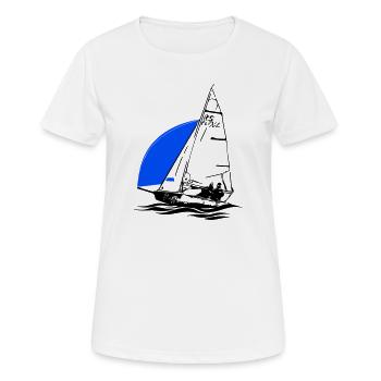 Régate de dériveurs à voile pour jeunes RS Feva XL - T-shirt respirant Femme - blanc - Devant - AI Model Female 172 dark (172cm)