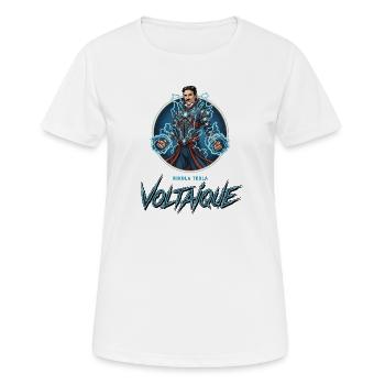 Elektrisch Voltaik - Frauen T-Shirt atmungsaktiv - Weiß - Vorne - AI Model Female 172 dark (172cm)