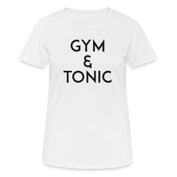Gym & Tonic - Frauen T-Shirt atmungsaktiv - Weiß - Vorne - AI Model Female 172 dark (172cm)