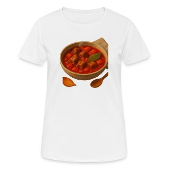 Eintopf - Frauen T-Shirt atmungsaktiv - Weiß - Vorne - AI Model Female 172 dark (172cm)