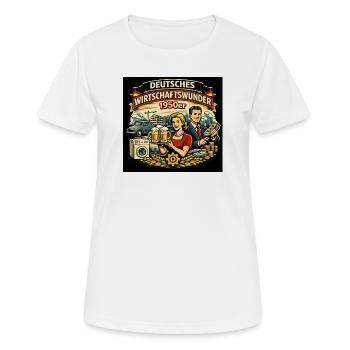 Deutsches Wirtschaftswunder - Frauen T-Shirt atmungsaktiv - Weiß - Vorne - AI Model Female 172 dark (172cm)