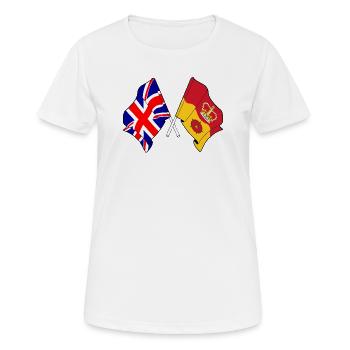 Kreuzung von Hampshire & Großbritannien - Frauen T-Shirt atmungsaktiv - Weiß - Vorne - AI Model Female 172 dark (172cm)