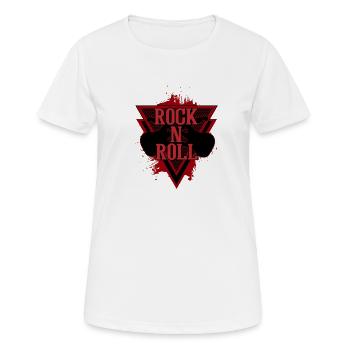 Rock´n´Roll - Frauen T-Shirt atmungsaktiv - Weiß - Vorne - AI Model Female 172 dark (172cm)