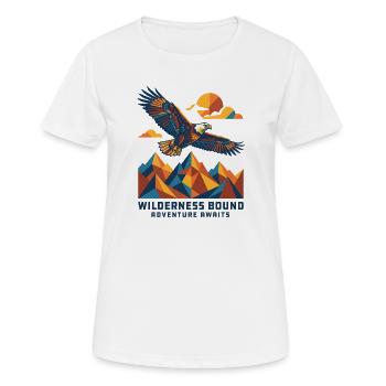 Wilderness Bound - Adventure awaits - Women's Breathable T-Shirt - white - Front - AI Model Female 172 dark (172cm)
