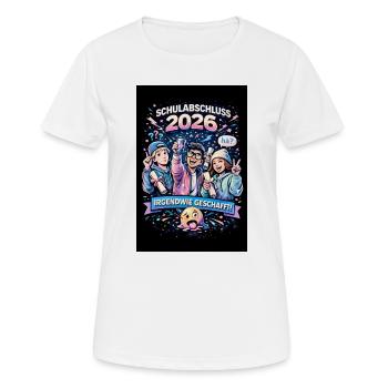 T-shirt de remise de diplôme 2026 – T-S de remise de diplôme drôle - T-shirt respirant Femme - blanc - Devant - AI Model Female 172 dark (172cm)