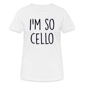 Violoncelle - T-shirt respirant Femme - blanc - Devant - AI Model Female 172 dark (172cm)