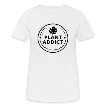 plant addict - Women's Breathable T-Shirt - white - Front - AI Model Female 172 dark (172cm)