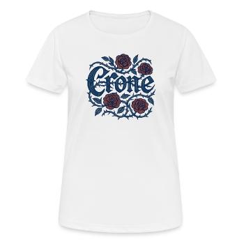 George Roses with Thorny Vines - Women's Breathable T-Shirt - white - Front - AI Model Female 172 dark (172cm)