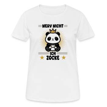 Ne t’énerve pas ! Je joue - T-shirt respirant Femme - blanc - Devant - AI Model Female 172 dark (172cm)