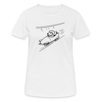 dackel eis bob kanal line art - Frauen T-Shirt atmungsaktiv - Weiß - Vorne - AI Model Female 172 dark (172cm)