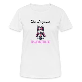 Ski bunny après-ski The situation escalates - Women's Breathable T-Shirt - white - Front - AI Model Female 172 dark (172cm)