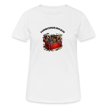 Handerker Werkzeugkiste Cartoon - Frauen T-Shirt atmungsaktiv - Weiß - Vorne - AI Model Female 172 dark (172cm)