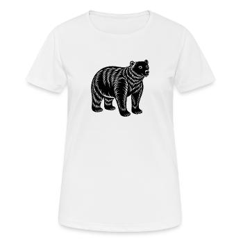 Ours polaire - T-shirt respirant Femme - blanc - Devant - AI Model Female 172 dark (172cm)