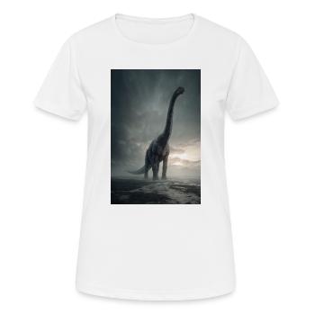 Nebelgebundener Sauropod Dawn - Frauen T-Shirt atmungsaktiv - Weiß - Vorne - AI Model Female 172 dark (172cm)