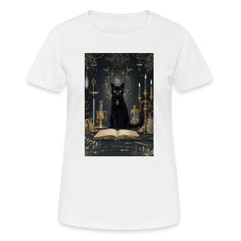 Midnight Cat Alchemist - Women's Breathable T-Shirt - white - Front - AI Model Female 172 dark (172cm)