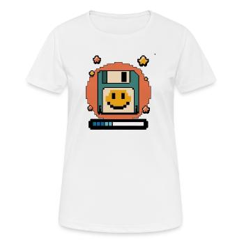 Internet rétro sur disquettes - T-shirt respirant Femme - blanc - Devant - AI Model Female 172 dark (172cm)