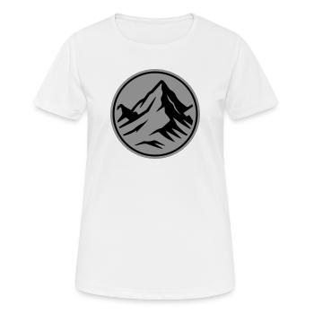 Sommet de l’icône de la montagne - T-shirt respirant Femme - blanc - Devant - AI Model Female 172 dark (172cm)