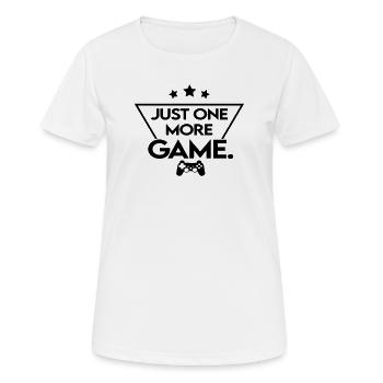 Just one more game - Women's Breathable T-Shirt - white - Front - AI Model Female 172 dark (172cm)