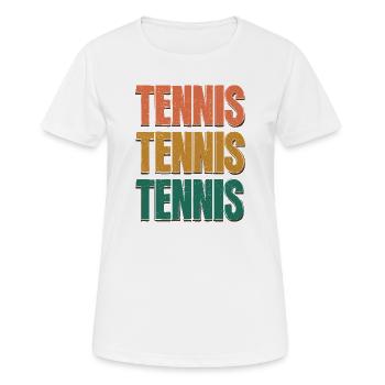 Tennis Trois Lettres en Dégradé de Couleur - T-shirt respirant Femme - blanc - Devant - AI Model Female 172 dark (172cm)