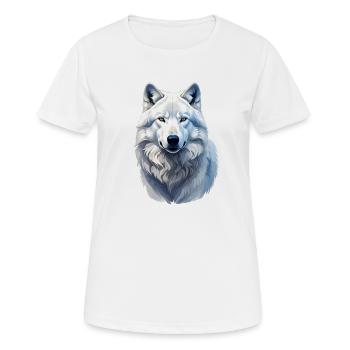 Loup arctique - T-shirt respirant Femme - blanc - Devant - AI Model Female 172 dark (172cm)
