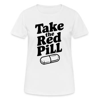 Nimm die Rote Pille - Frauen T-Shirt atmungsaktiv - Weiß - Vorne - AI Model Female 172 dark (172cm)