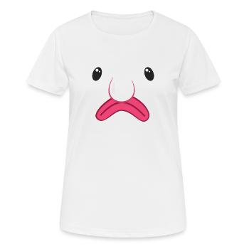 Lustiger Blobfish Face Worlds hässlichste Tierkunst - Frauen T-Shirt atmungsaktiv - Weiß - Vorne - AI Model Female 172 dark (172cm)