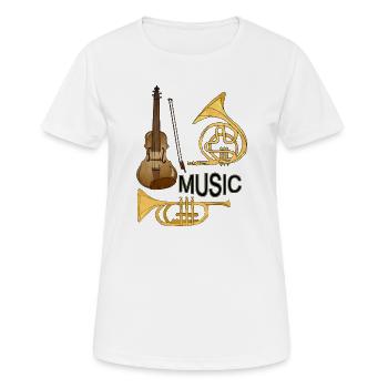 Musikinstrumente - Frauen T-Shirt atmungsaktiv - Weiß - Vorne - AI Model Female 172 dark (172cm)