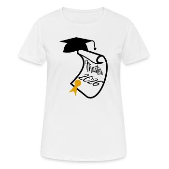 Master 2026 - Frauen T-Shirt atmungsaktiv - Weiß - Vorne - AI Model Female 172 dark (172cm)