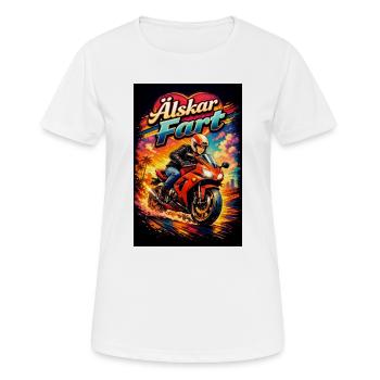 Liebe Geschwindigkeit - Frauen T-Shirt atmungsaktiv - Weiß - Vorne - AI Model Female 172 dark (172cm)
