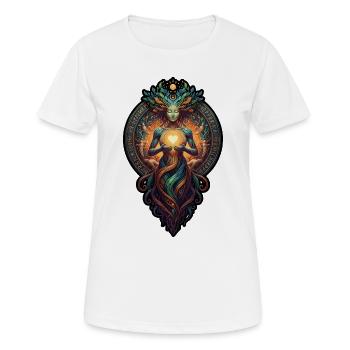 Glowing heart - Women's Breathable T-Shirt - white - Front - AI Model Female 172 dark (172cm)