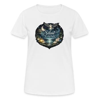 Still wie Sternenlicht - Frauen T-Shirt atmungsaktiv - Weiß - Vorne - AI Model Female 172 dark (172cm)