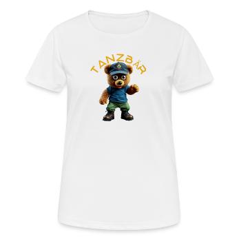 Dancing Bear Mascot - Women's Breathable T-Shirt - white - Front - AI Model Female 172 dark (172cm)