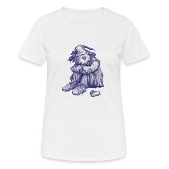 Traurige Zottel-Vogelscheuche hat Herz verloren - Frauen T-Shirt atmungsaktiv - Weiß - Vorne - AI Model Female 172 dark (172cm)
