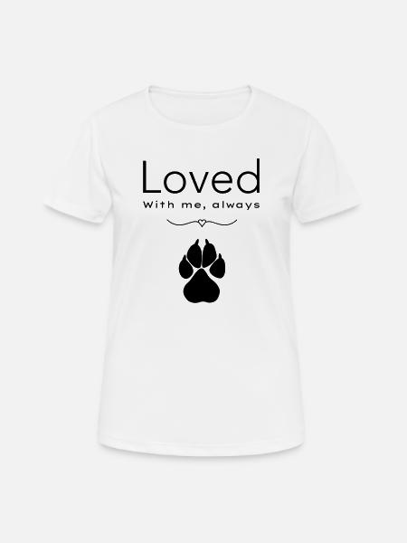 Le chien aimé - T-shirt respirant Femme - blanc