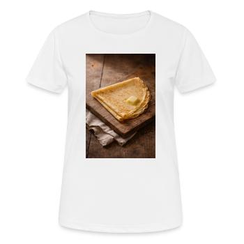 Crispy crepes with butter - Women's Breathable T-Shirt - white - Front - AI Model Female 172 dark (172cm)