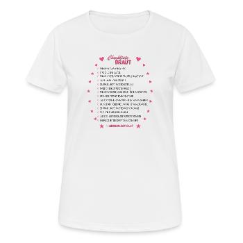 Bridal Checklist Pink - Women's Breathable T-Shirt - white - Front - AI Model Female 172 dark (172cm)