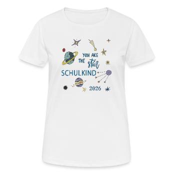 Écolier 2026 - T-shirt respirant Femme - blanc - Devant - AI Model Female 172 dark (172cm)