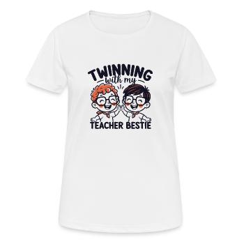 Partnerschaft mit meiner Lehrer-Bestie - Frauen T-Shirt atmungsaktiv - Weiß - Vorne - AI Model Female 172 dark (172cm)