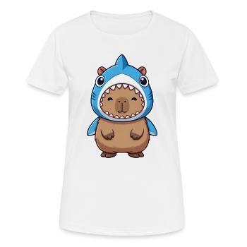 Cute Capybara Hamster Guinea Pig Costume Samba - Women's Breathable T-Shirt - white - Front - AI Model Female 172 dark (172cm)