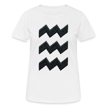 Eindhoven Vibes-Stickerei sieht schwarz aus (bedruckt) - Frauen T-Shirt atmungsaktiv - Weiß - Vorne - AI Model Female 172 dark (172cm)