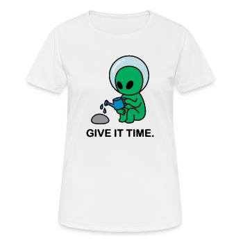 Patience interstellaire - T-shirt respirant Femme - blanc - Devant - AI Model Female 172 dark (172cm)